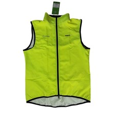 PRIMAL Chaleco Viento Ciclismo Bolsillos Alta Visibilidad Seguridad Amarillo Para Hombres Grande Corte Deportivo NUEVO