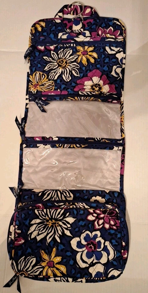 Nuevo VERA BRADLEY Acolchado Cosméticos Bolsa de Viaje Maquillaje Artículos de Aseo Organizador Floral  Foto 4 de 4