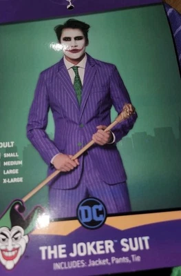 DC The Joker Suit Halloween Costume Featuring Jacket, Pants, NO TIE - Med - Image 1 of 4