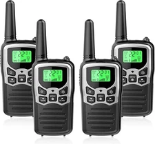 Long Range Walkie Talkie 4Set 3 Mile Two Way Radio Charge Headset Waterproof