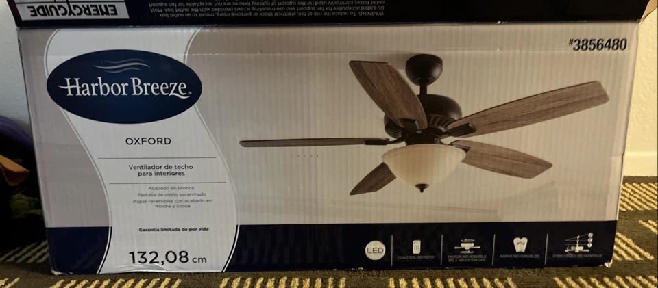NEW(OPEN BOX)Harbor Breeze 52 Inch Oxford Ceiling Fan - Image 4 of 4