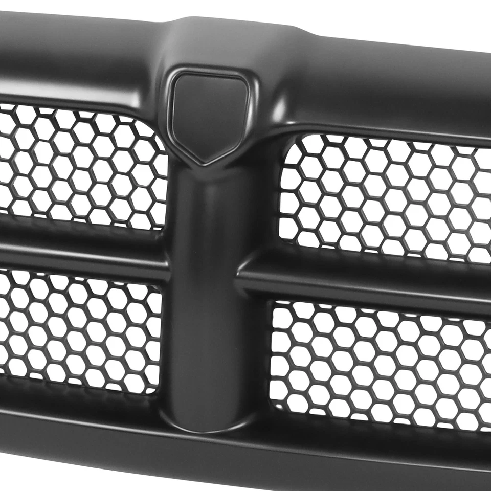 [Malla de panal] Para camioneta Dodge Ram 1500-3500 99-02 Sport parrilla delantera negra Foto 2 de 4