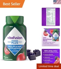 Power+ Men's Multivitamin Gummies with CoQ10 - 90 Count - Pomegranate Flavor