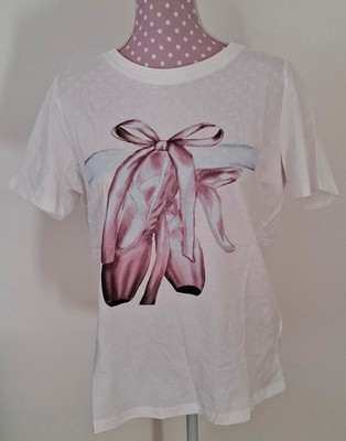 Neu Aniston Casual T- Shirt mit Ballett Schuhen Gr. 36/38 mega süß
