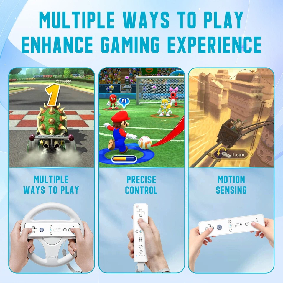 Telecomando 2 in 1 Motion Plus Controller, Nunchuk ver. Colori per Nintendo Wii - Immagine 2 di 4