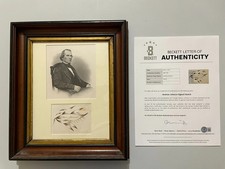 President Andrew Johnson Signed Sketch BAS BECKETT LOA