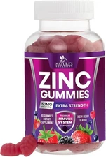 Zinc Gummies 50mg - Bone Skin & Immune Support Health Gummy, Premium Antioxidant
