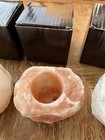 Himalayan Salt Tea Light Holders Pink White Natural Decorative Set — photo 6