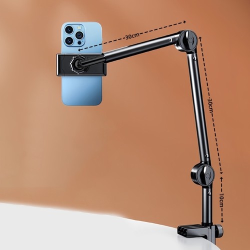 360 Rotating Tablet Stand Desk Mount with Adjustable Arm for Tablets 4-12.9inch - Afbeelding 8 van 15