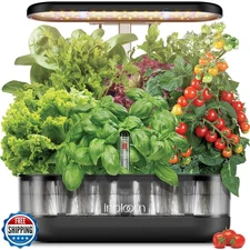 inbloom 12 Pods Hydroponics Growing System Kit, Herb Garden Planter Indoor Ki