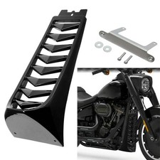 Gloss Black Front Chin Spoiler Lower Radiator Cover For Harley Softail Street Bo