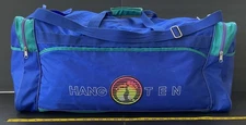 Vintage HANG TEN Extra Large (XL) Duffle Bag Blue & Turquoise Gym Or Beach