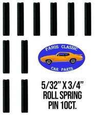 5/32" x 3/4" Roll Spring Tension Pin Fastener Slotted Plain Finish 10pc Set #872
