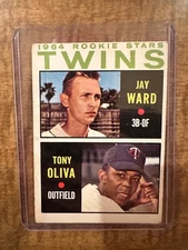 Tony Oliva RC Topps 1964 #116 (w/ Jay Ward) Rookie Stars Minnesota Twins