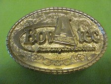 BOVATEC Advertising Solid Pewter Belt Buckle Made in USA