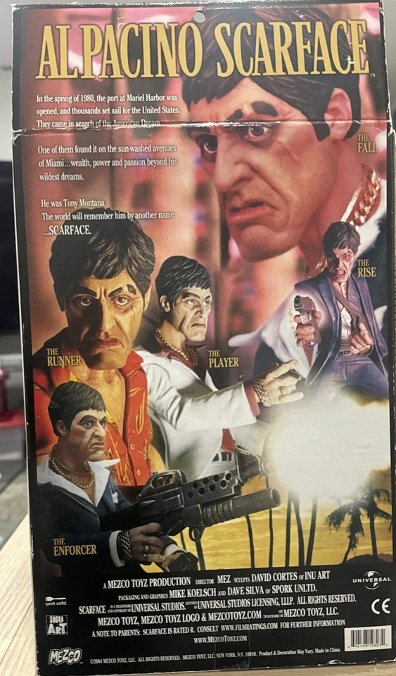 Figura Scarface The Player 10" Traje Blanco Triste Tony Montana 2004 Al Pacino Mezco Foto 2 de 4