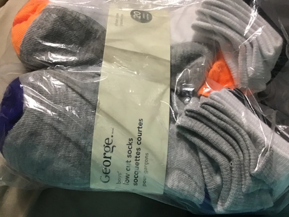 George Boys Calcetines Corte Bajo Zapato Talla 3-9 20 Par Nuevo Multicolor Asst Foto 2 de 4