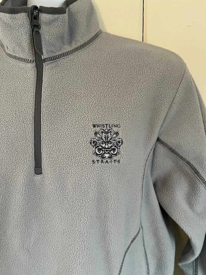 Antigua Whistling Straits 1/4 Cremallera Polar Gris Golf Sudadera Para Hombre’s M Pullover Foto 3 de 4