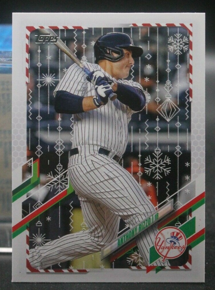 Anthony Rizzo (Yankees). - 2021 Topps Holiday Metallic Snowflake Parallel #HW124