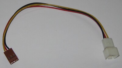 3 Pin Case Fan Extension Cable - 7'' Long - Male / Female - Brown / White