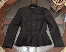 Ralph Lauren Black Label Runway Size 2 Princess Wool Jacket Made in USA Black