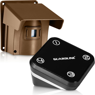 Guardline 500 Foot Range Wireless Driveway Alarm [1 Motion Detector Alarm Sensor