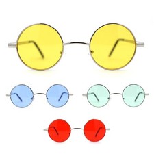 Retro Snug Small Round Circle Lens Hippie Sunglasses