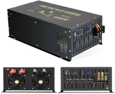 Pure Sine Wave Inverter 6000W 12VDC to 110/120VAC Solar Power Inveter Home