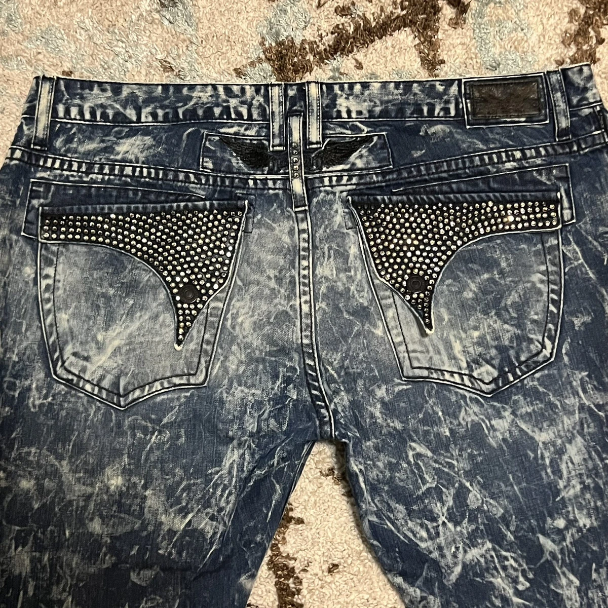 Rhinestone jeans store mens