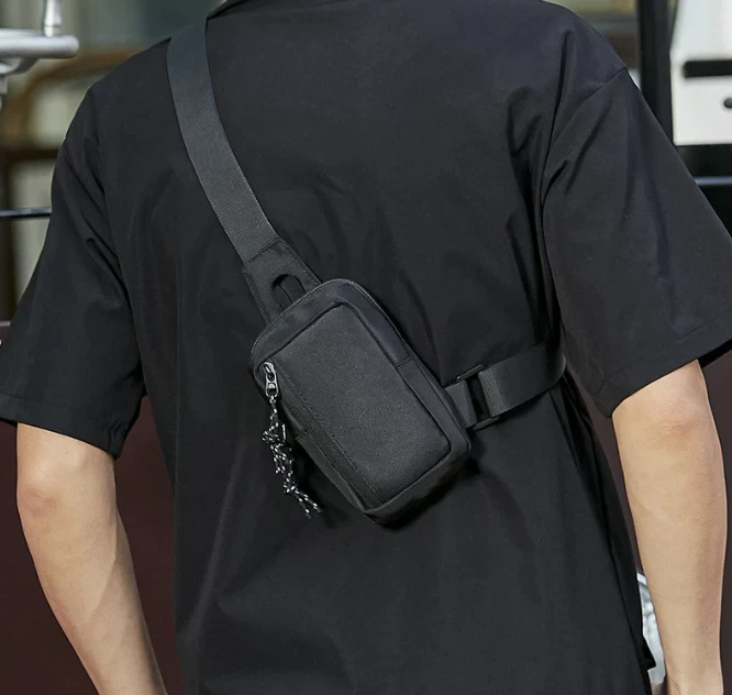 Japanese men s shoulder bag messenger mobile phone bag wallet mini