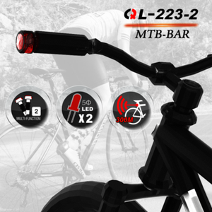 Details about Q-LITE MTB HANDLEBAR Bar End Light 2 function / 1 Red LED