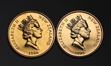 1994 & 1996 New Zealand NZ 2 Dollars $2 BU Coins - Ex. BU Sets 7k & 5k Minted