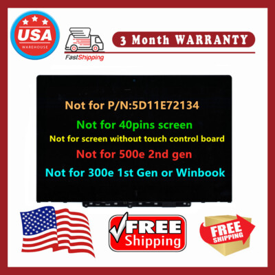 11.6 HD LCD Screen Replacement with Bezel For Lenovo 300e Chromebook 2nd