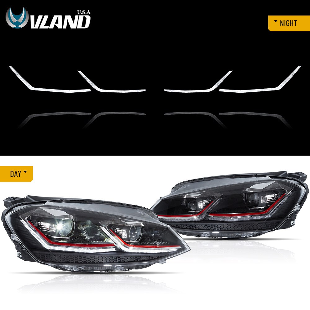 Full LED Headlights For 20142017 VW Golf 7 MK7 Projector Lamp w