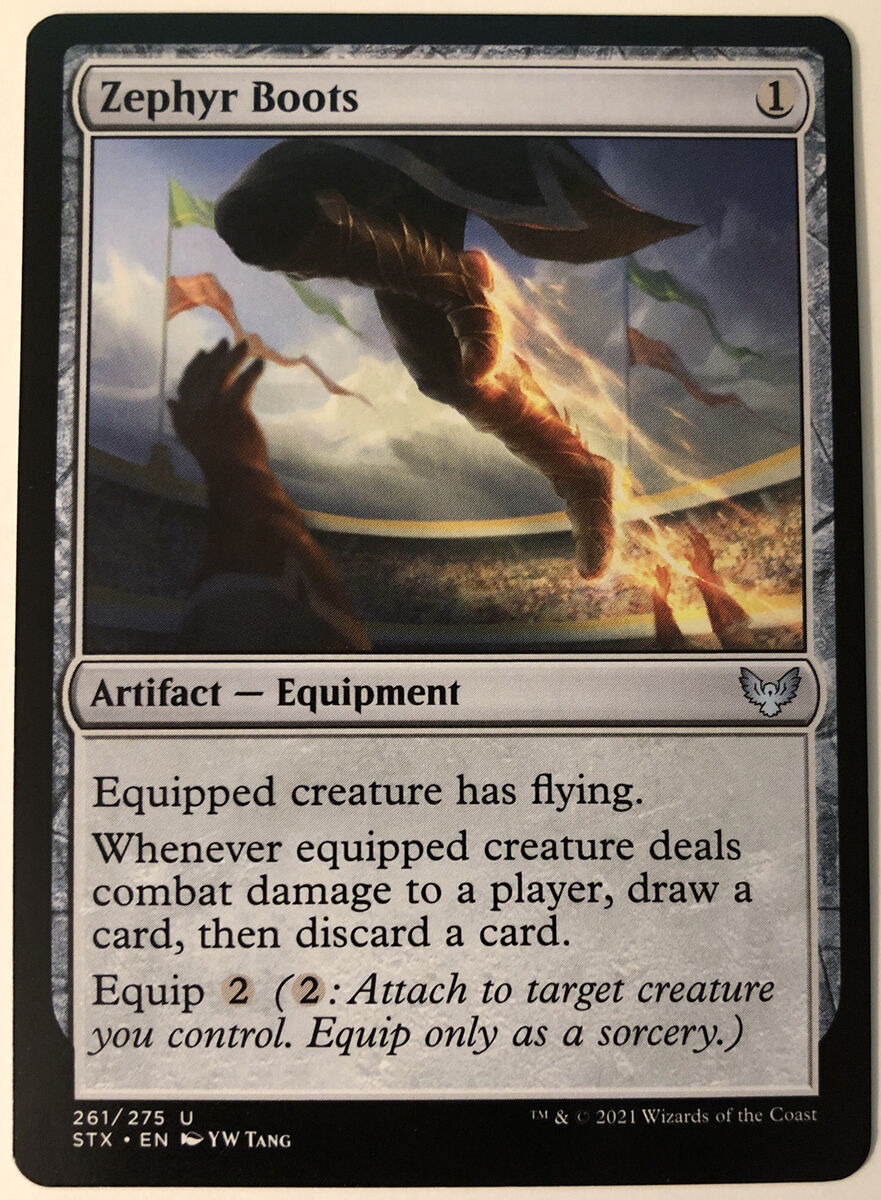 MTG Zephyr Boots Strixhaven: School of Mages 261/275 Regular MTG Zephyr Boots Strixhaven: School of Mages 261/275 Regular