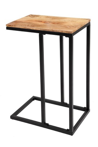 Bhumi C-Shaped Side Table Slide Under Bed Sofa Side Table End Table Laptop Table - Picture 4 of 8