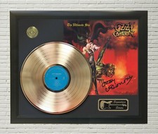 Ozzy Osbourne Framed Black wood Reproduction Signature Gold LP Display 3