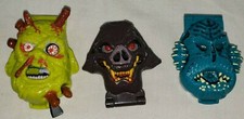 Vintage Bluebird Mighty Max Horror Head Set Lot: Hammers, Vamp Biter, Sea Squirm