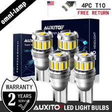Auxito T10 Led License Plate Light Bulbs 6500k Super Bright White 168 2825 194 A