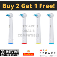 Image of Interspace Power Tip IP17 Toothbrush Heads compatible ORAL B Braun 4 Brush Heads
