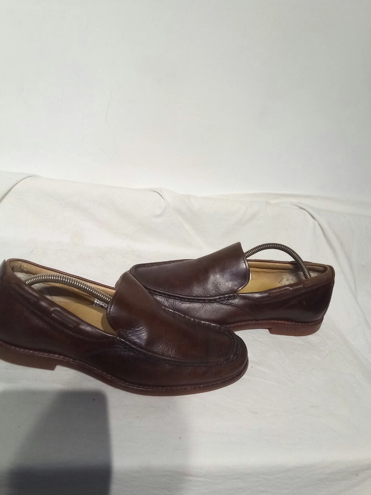 Scarpe mocassino da guida Ugg Australia da uomo in pelle marrone UK 9 Re Ba08