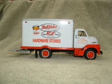 BRAND NEW TRUE VALUE 1953 FORD DRY GOODS VAN TRUCK FIRST GEAR W/ LIFT GATE 