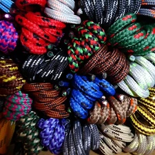 Fabmania® Laces 4mm Strong Round Work Walking Hiking Boot Laces 90 cm