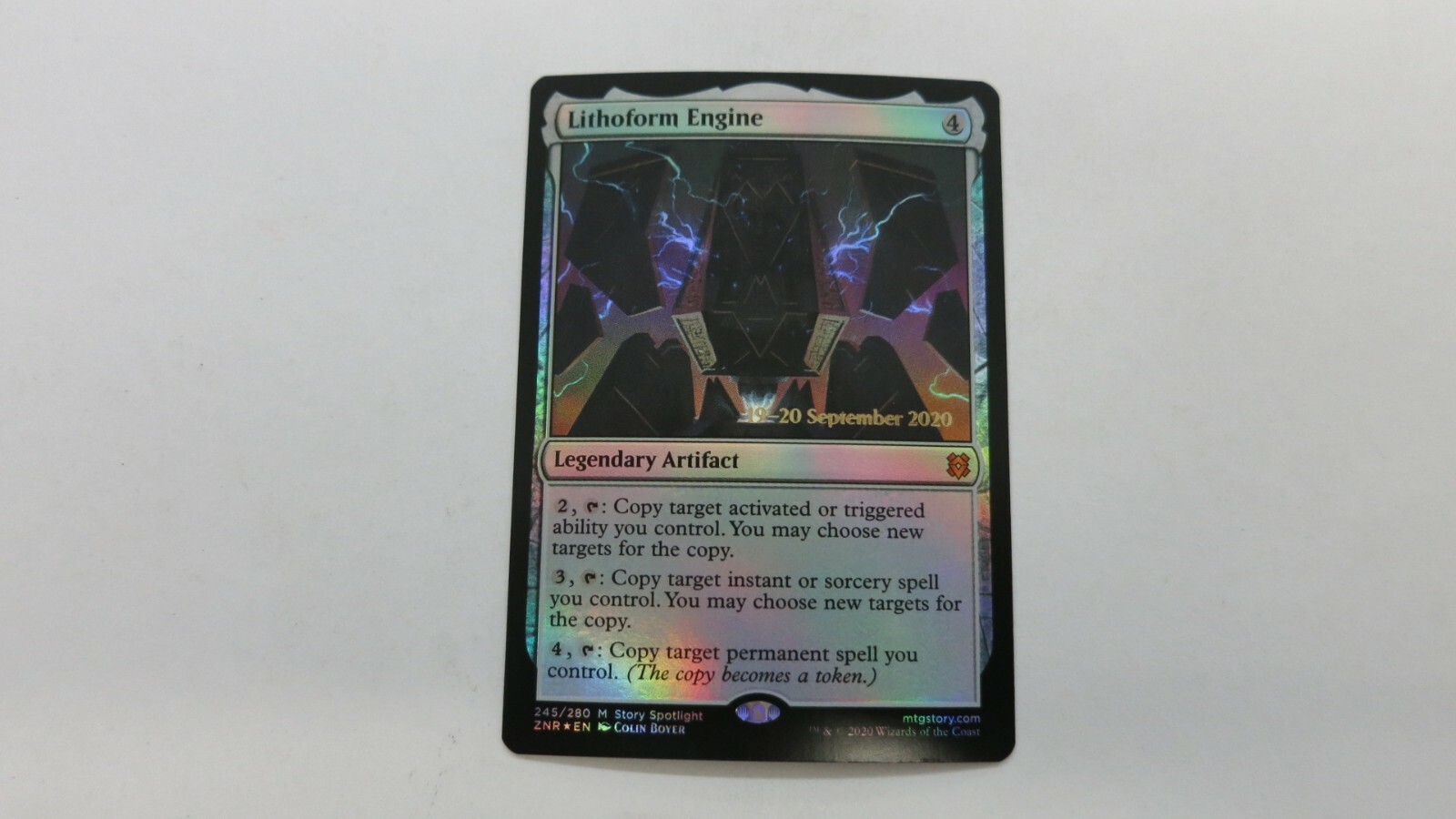 FOIL PRERELEASE LITHOFORM ENGINE ZENDIKAR RISING  MTG MAGIC GATHERING PACK FRESH