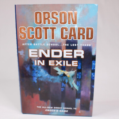 SIGNED Ender In Exile The Ender Quintet Card Orson Scott HB Book DJ 1st Edition