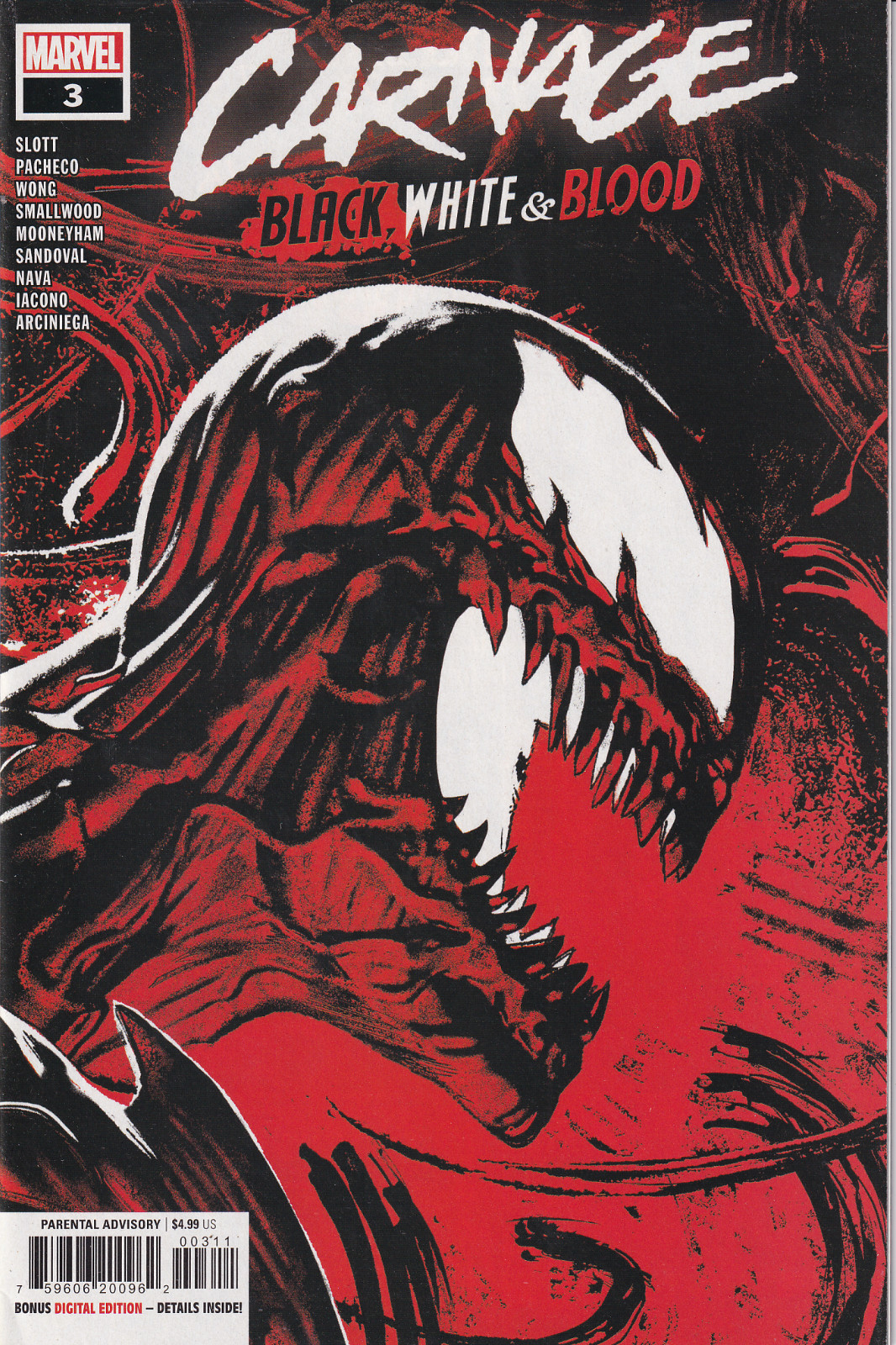 Carnage Black, White & Red #3 Main Cover Marvel Comics New/Unread