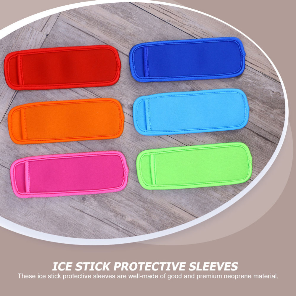 6-Pack Reusable Popsicle Holders - Colorful Neoprene Ice Stick Sleeves For Kids & Summer Parties