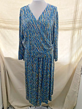 Adini Bamboo/elastane dress3/4 sleeves v neck crossover to sash Size XXXL/L3