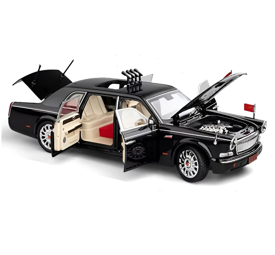 New Xi Xinping Presidential Limousine HONGQl LK5 1/24 Diecast Meticulous Detail - Image 3 of 4