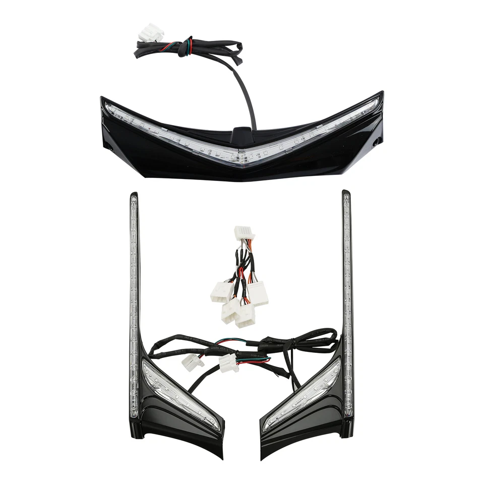 Saddlebag Accent Rear Fender Run Brake Vertical LED Light For Honda GL1800 F6B - Image 2 of 4